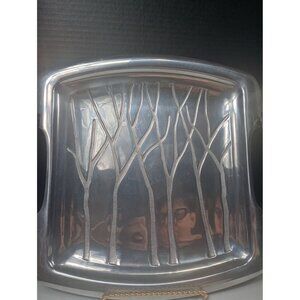 Lenox Park City  approx 14" square. Aluminum Serving Tray with Handles